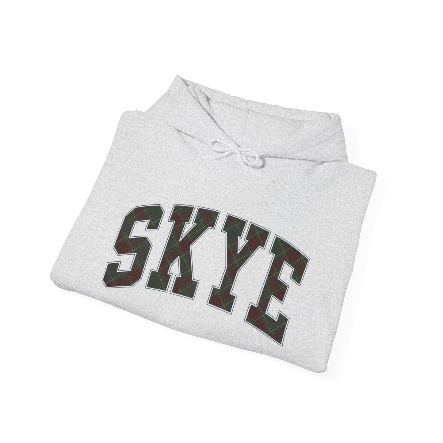 skyebysofia red and green plaid letters hoodie
