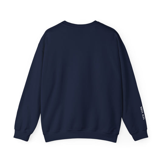 skyebysofia navy yankees crewneck w right arm detail