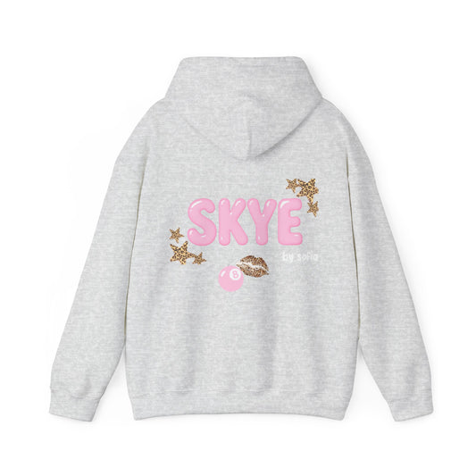 skyebysofia grey and pink hoodie