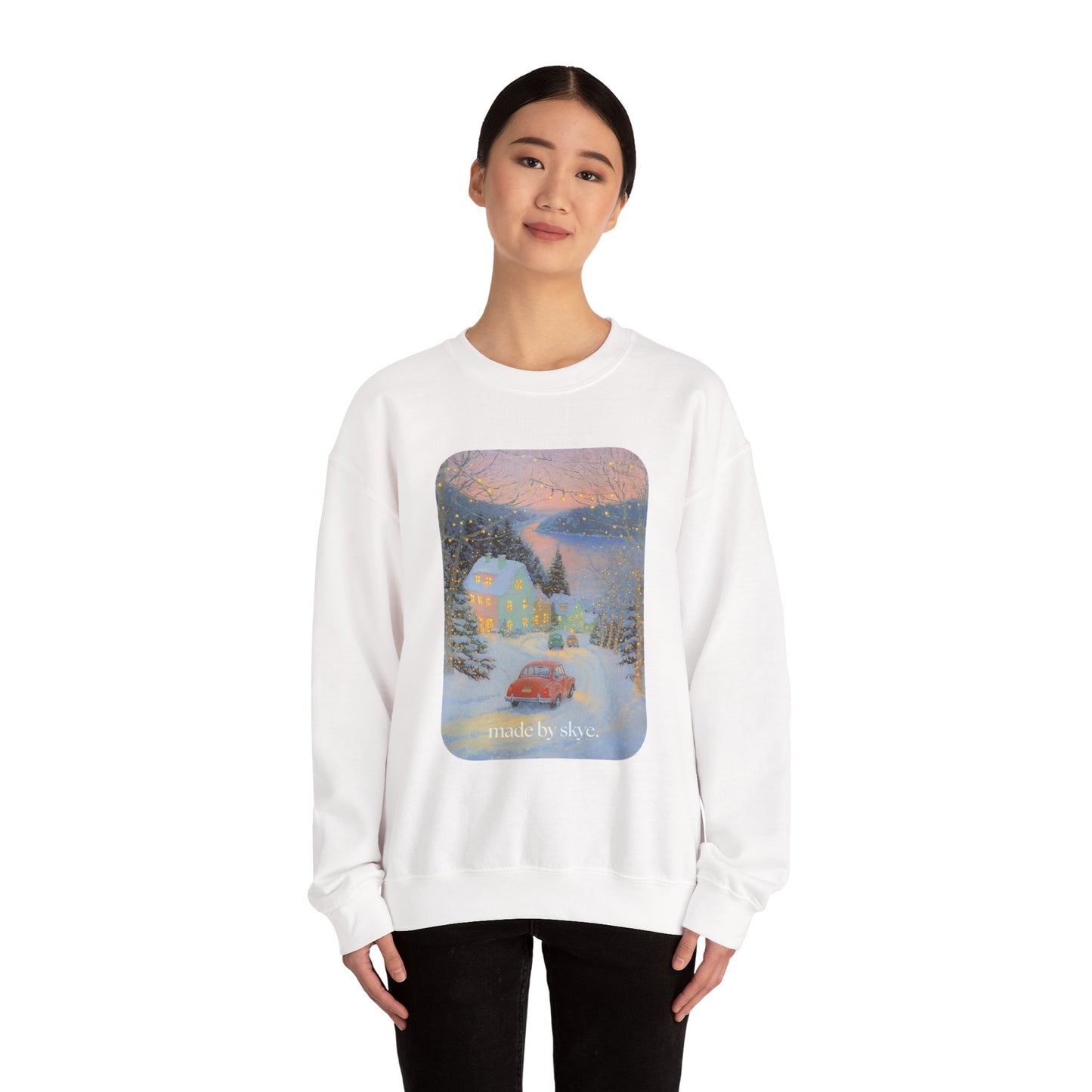 skyebysofia made by skye christmas white crewneck