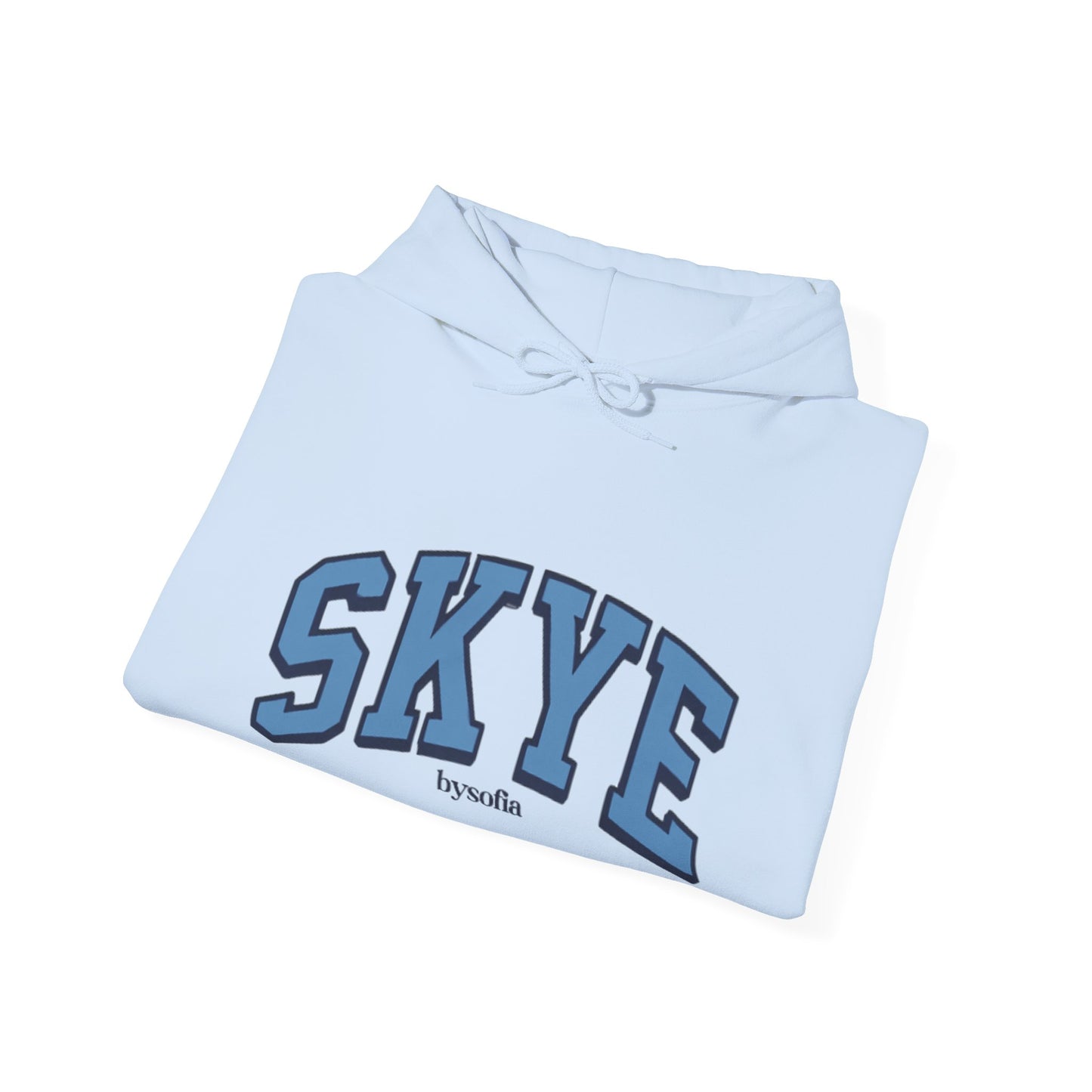 skyebysofia light blue hoodie