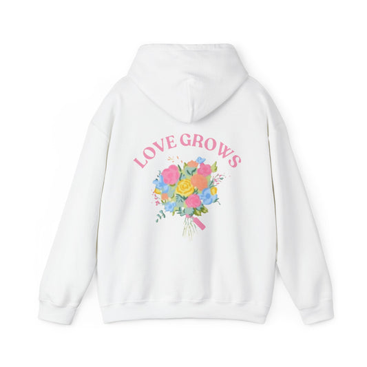 skyebysofia "love grows" flower hoodie