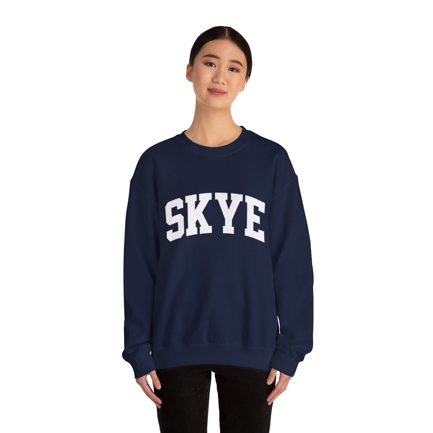 skyebysofia navy crewneck