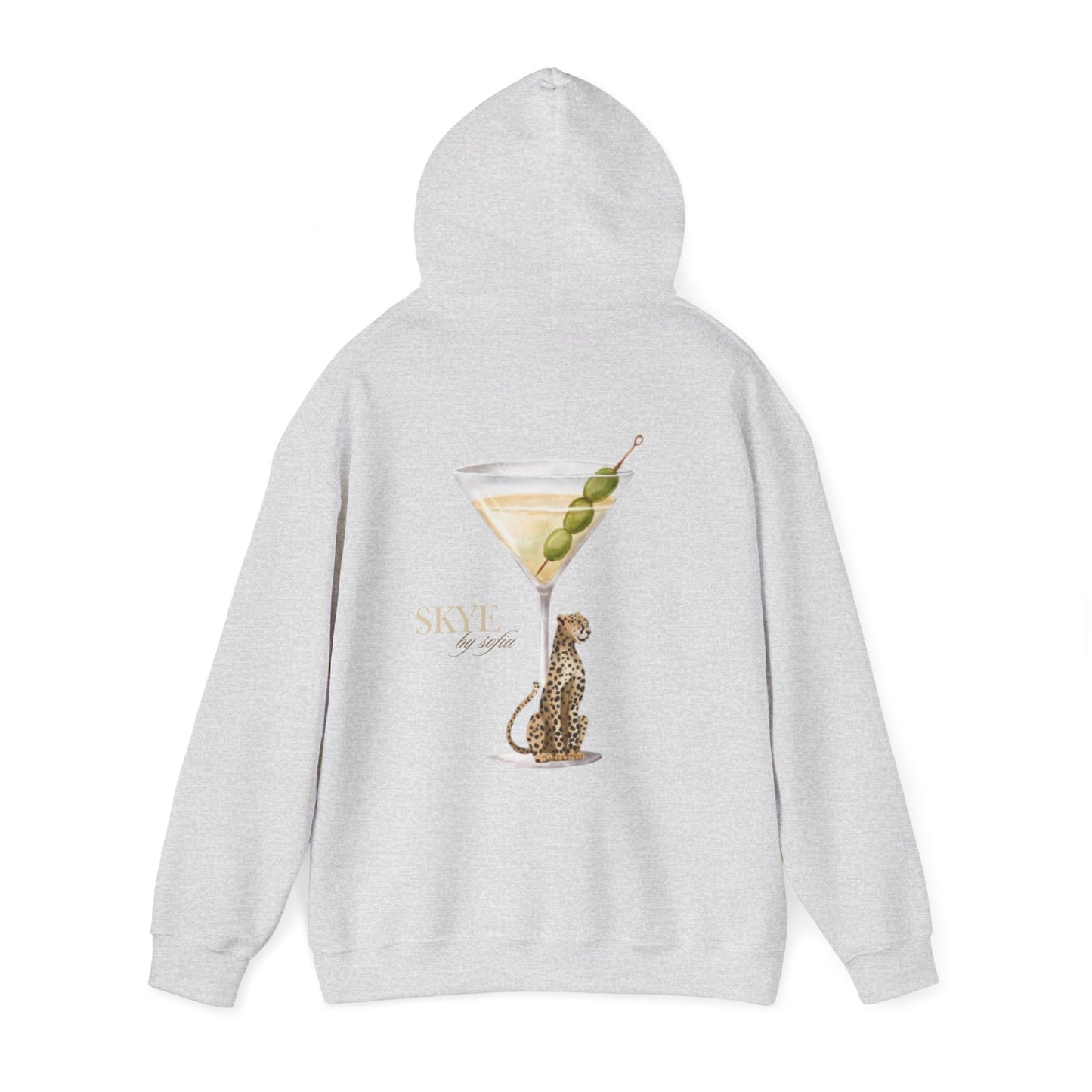 skyebysofia cheetah with martini grey hoodie