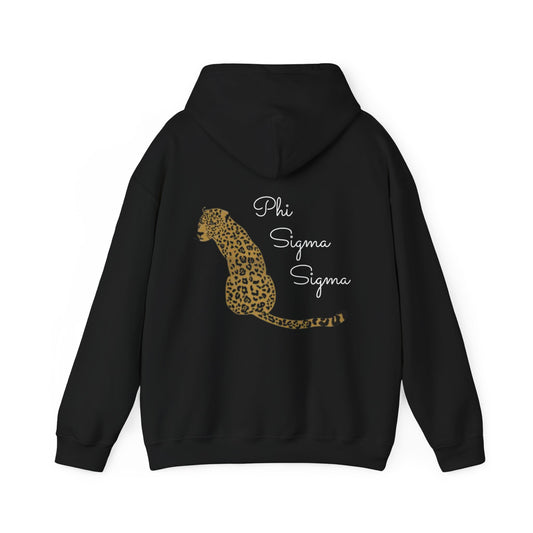phi sig black cheetah hoodie
