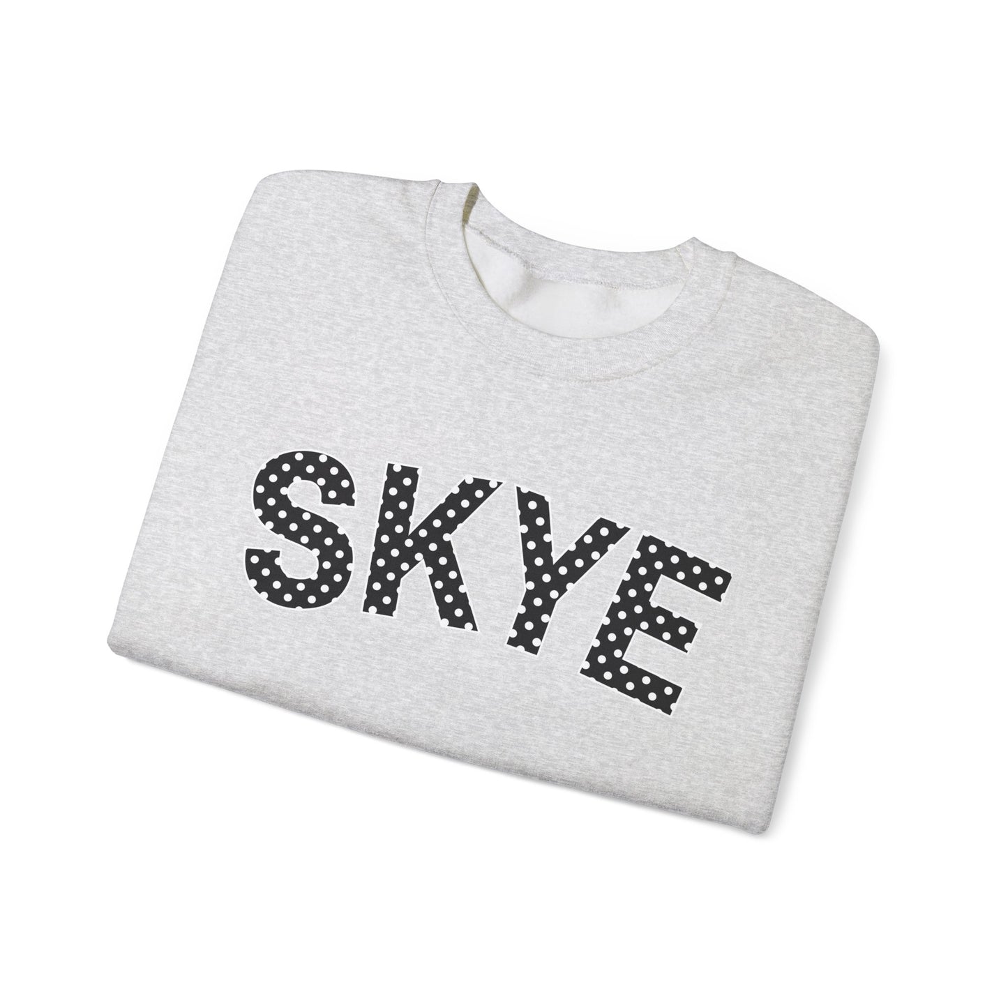 skye grey polka dot crewneck