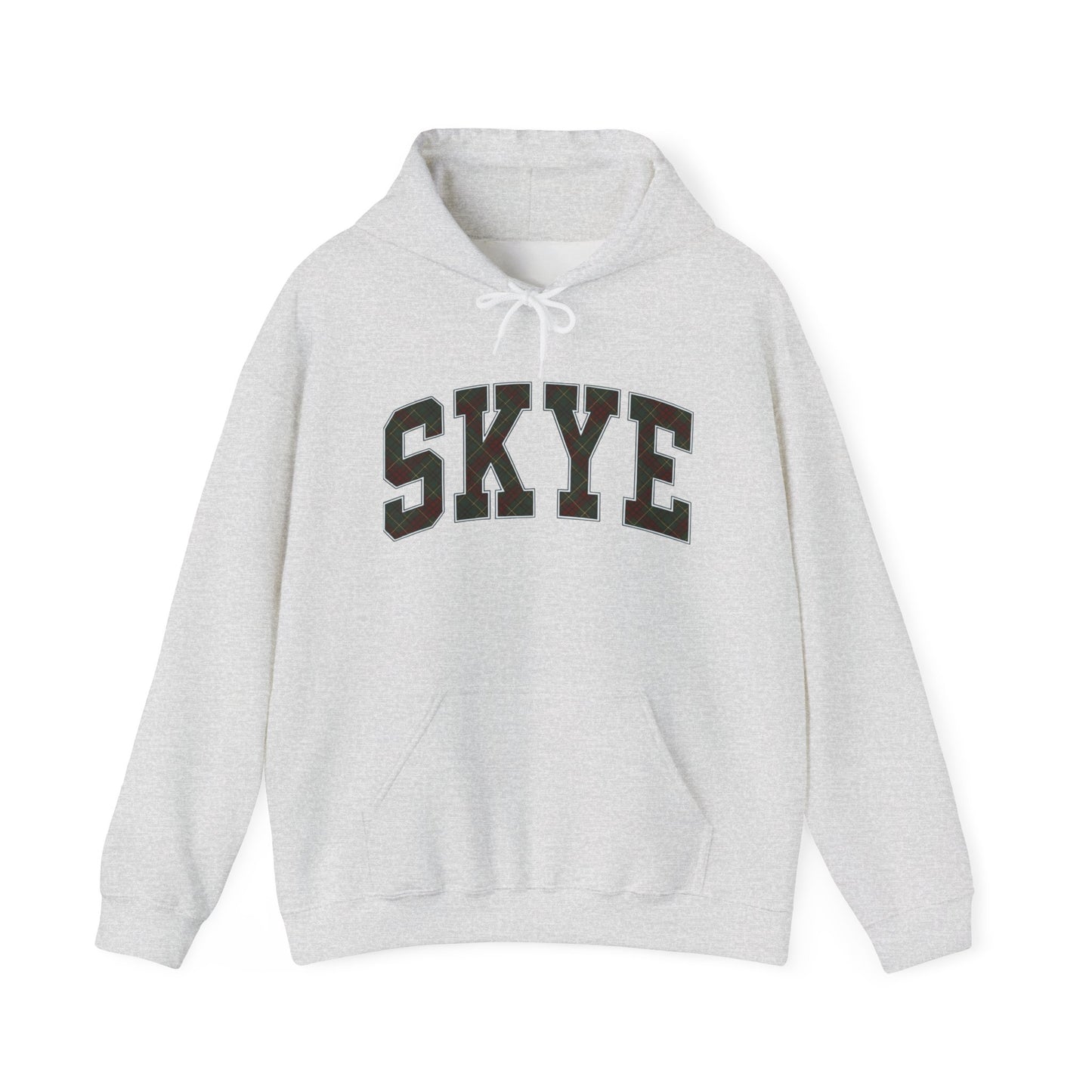 skyebysofia red and green plaid letters hoodie