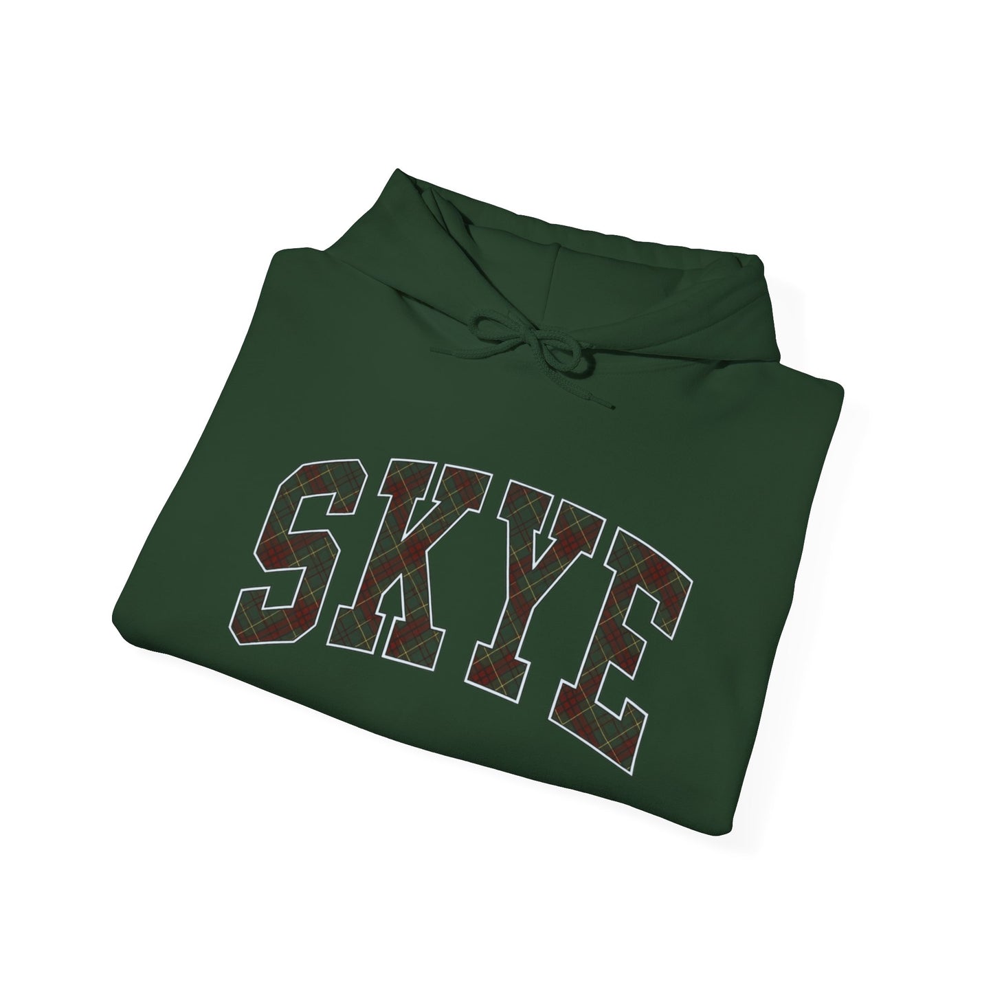 skyebysofia red and green plaid letters hoodie