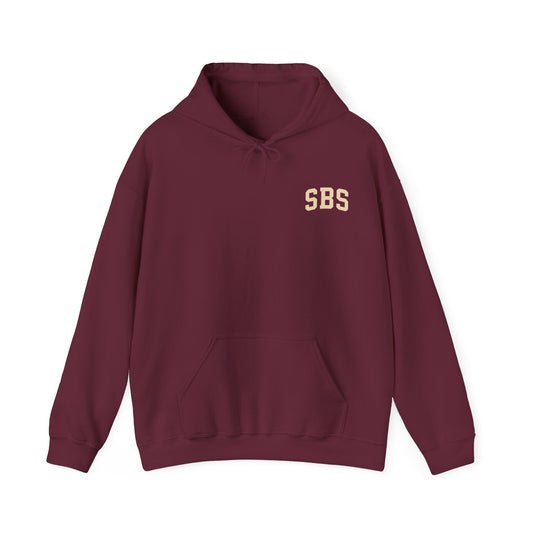 skyebysofia maroon and creme hoodie
