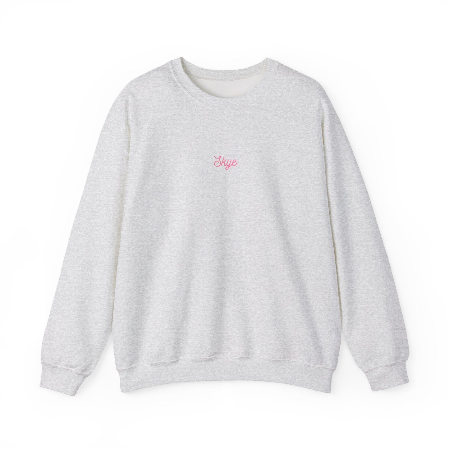 skyebysofia white "everything happens for a reason" crewneck blue 888
