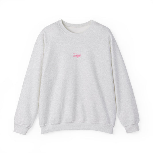 skyebysofia white "everything happens for a reason" crewneck blue 888