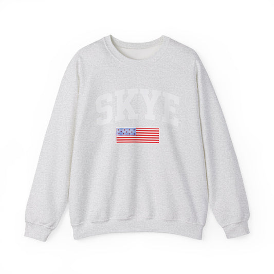 skye 4th of july crewneck w flag