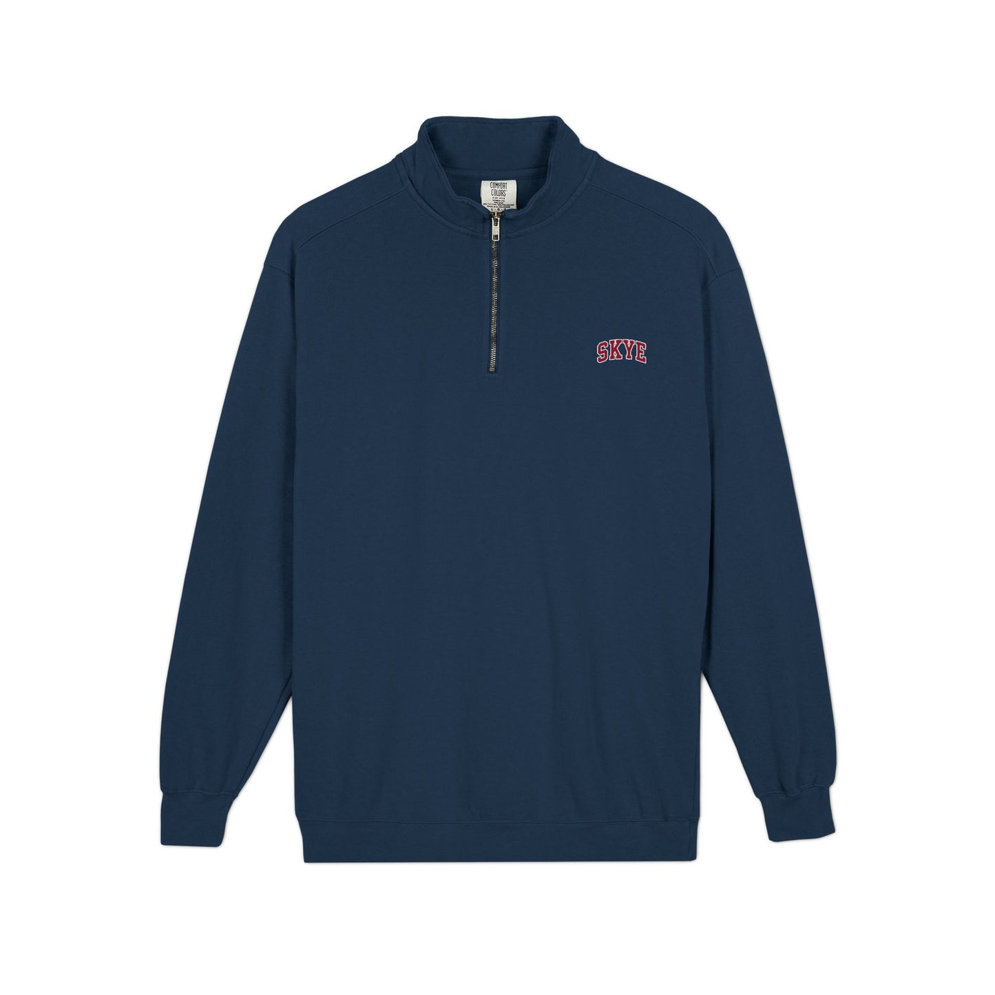 skyebysofia MENS navy quarter zip red logo