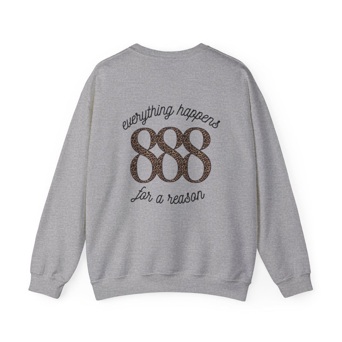 skyebysofia grew "everything happens for a reason" crewneck cheetah 888