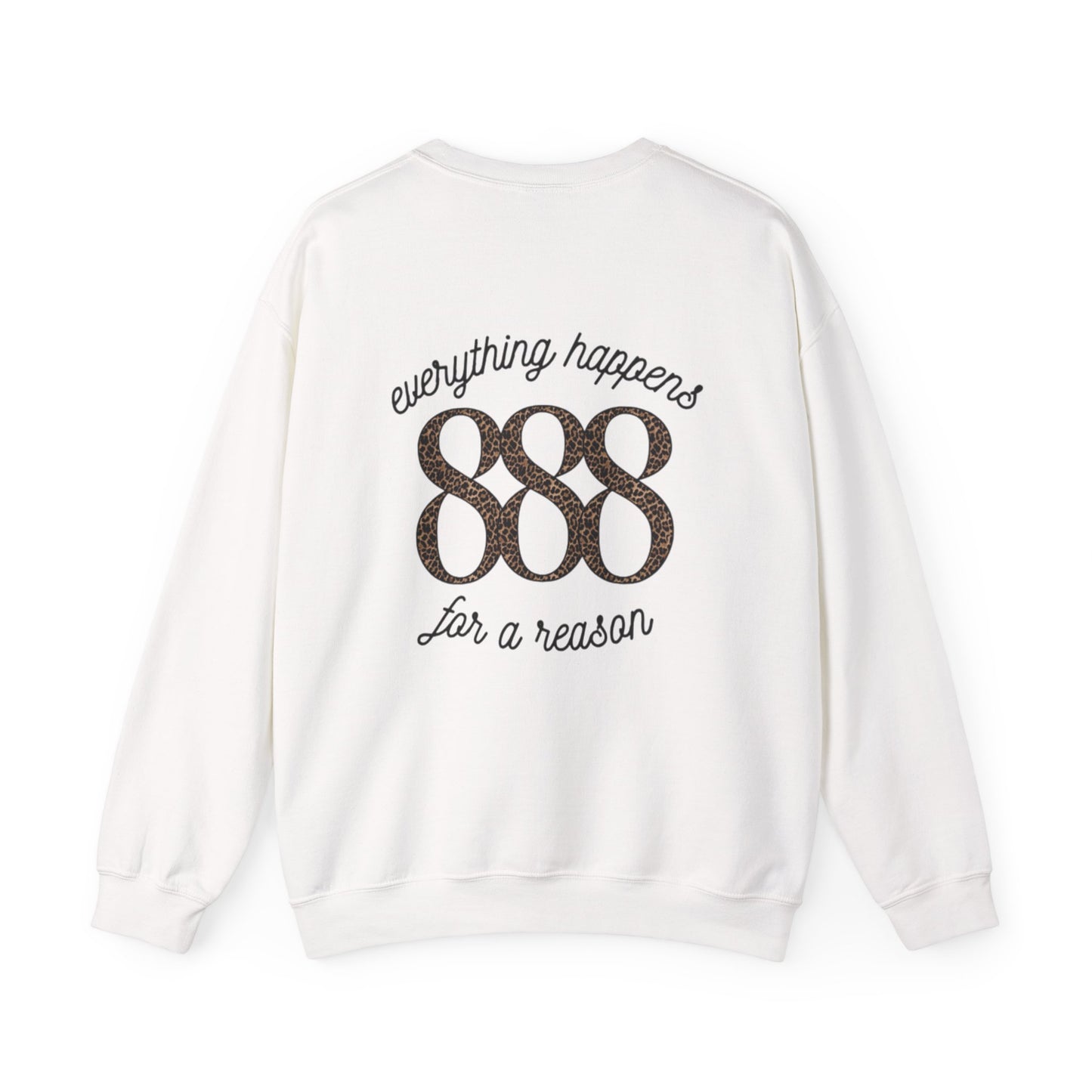 skyebysofia grew "everything happens for a reason" crewneck cheetah 888
