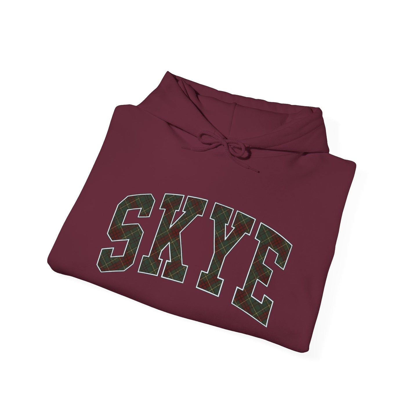 skyebysofia red and green plaid letters hoodie