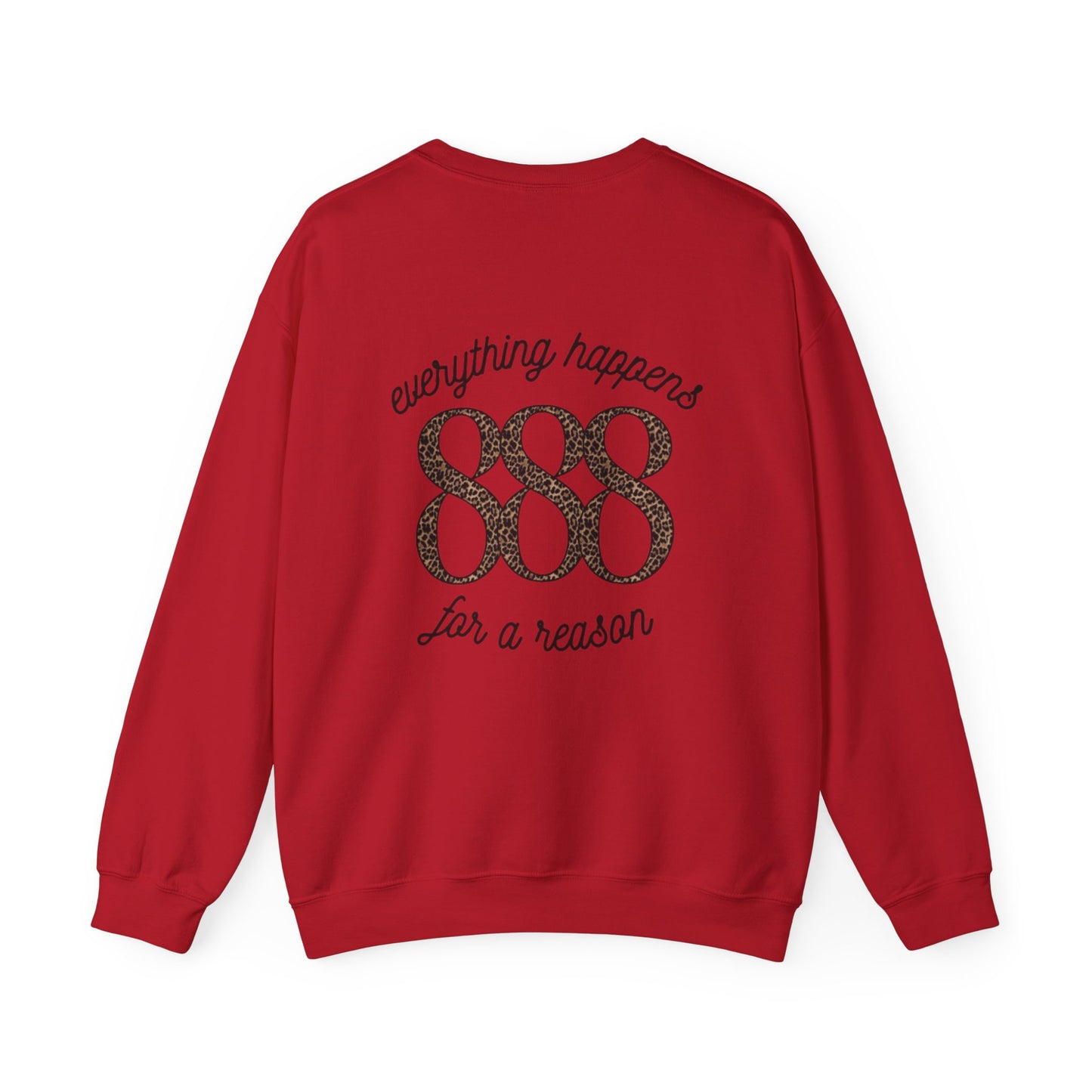 skyebysofia grew "everything happens for a reason" crewneck cheetah 888