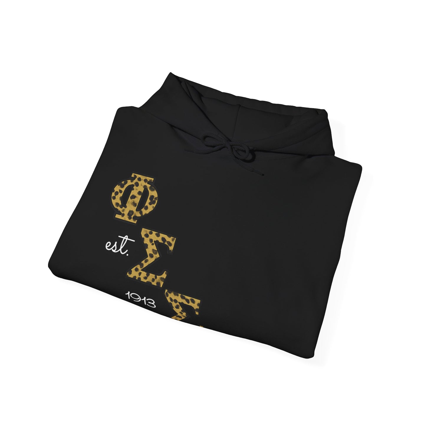 phi sig black cheetah hoodie