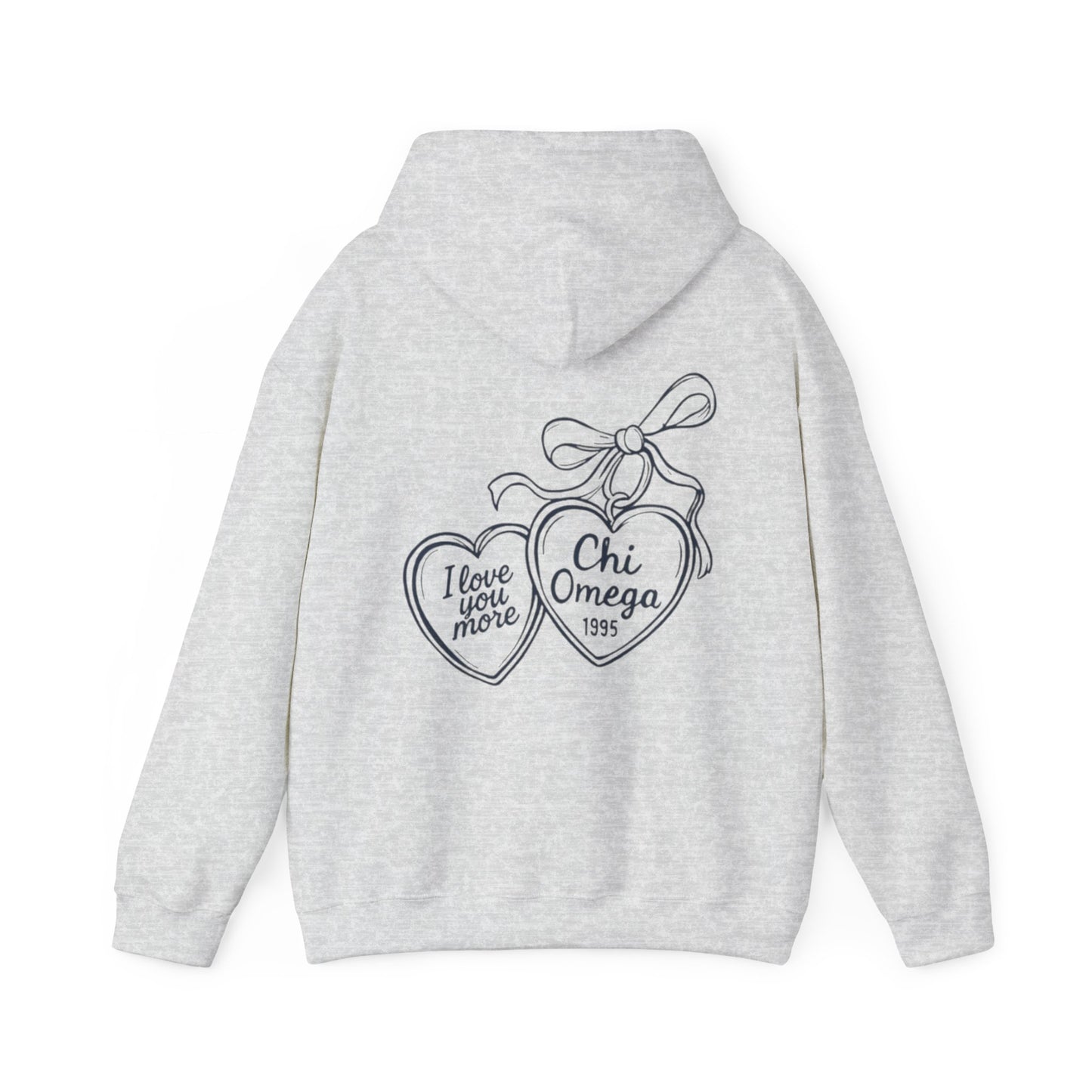 chi o grey and navy hoodie