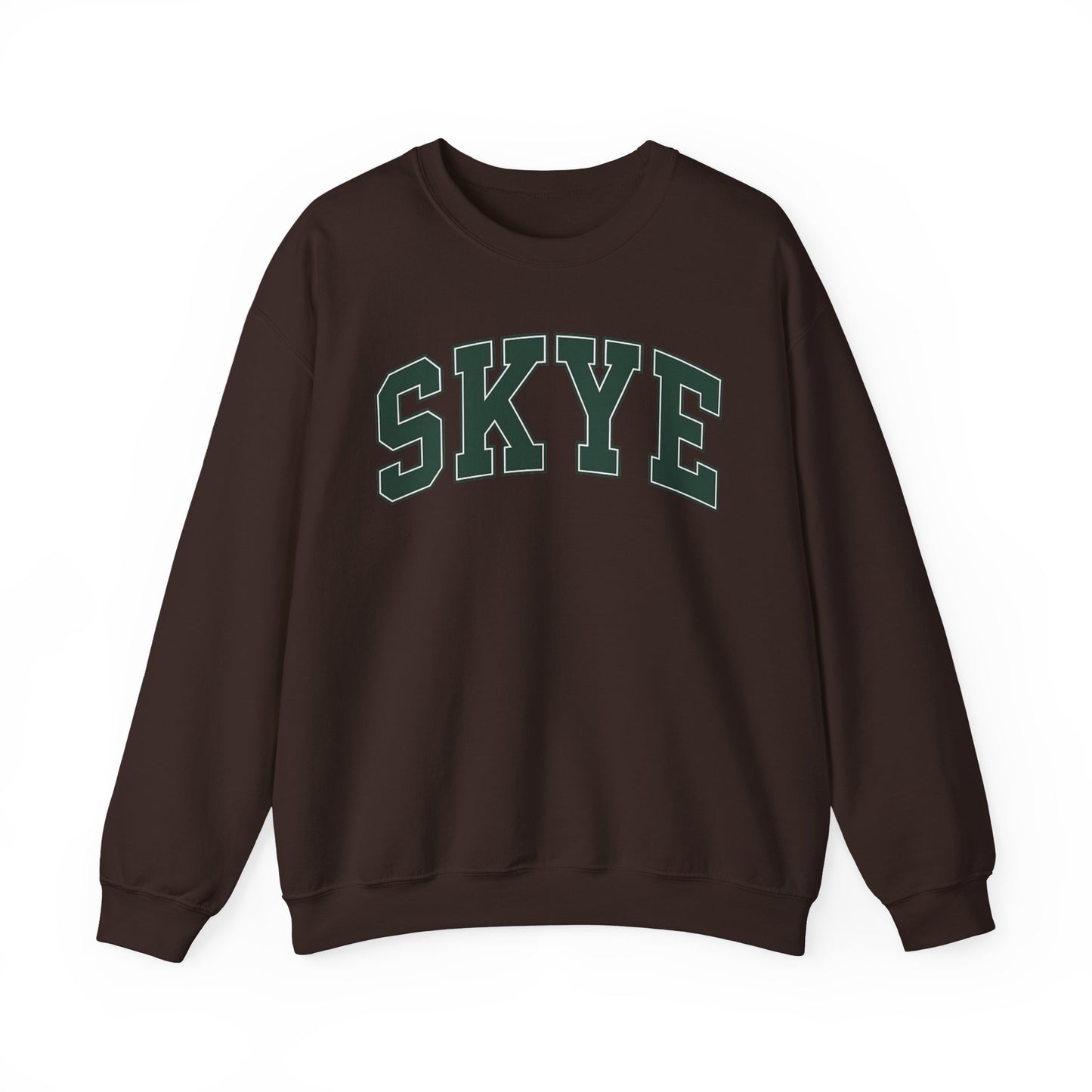skyebysofia christmas drop brown and greeen crewneck