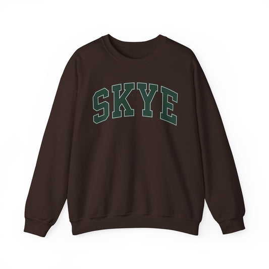 skyebysofia christmas drop brown and greeen crewneck