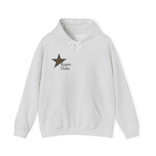 kappa delta grey hoodie cheetah print star