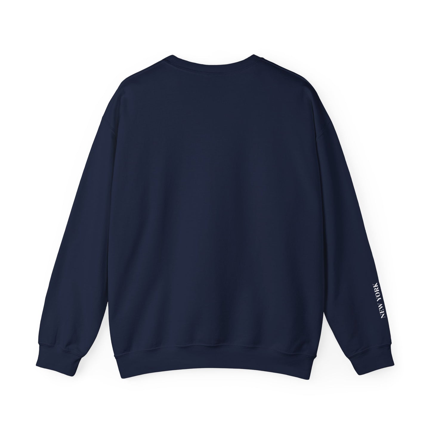 skyebysofia navy yankees crewneck w right arm detail