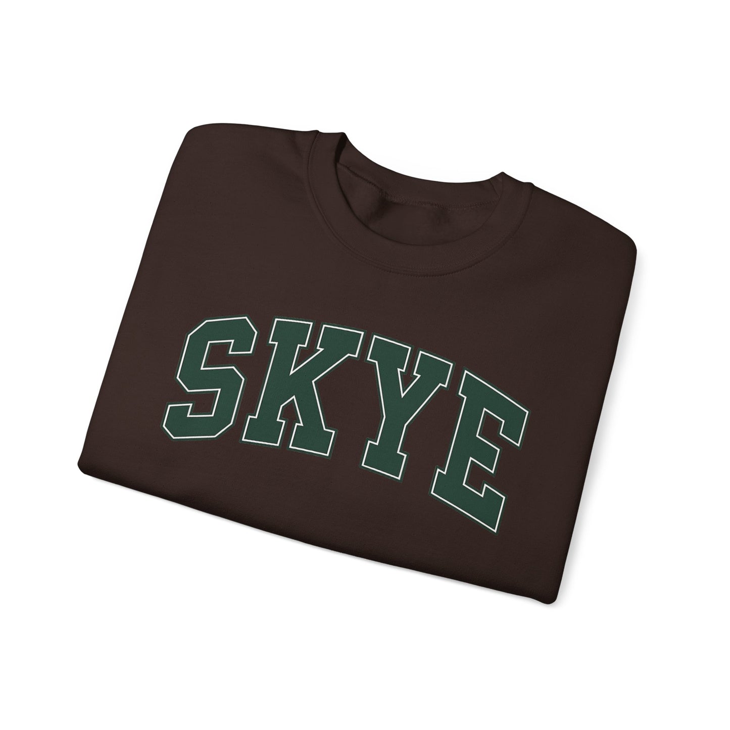 skyebysofia christmas drop brown and greeen crewneck