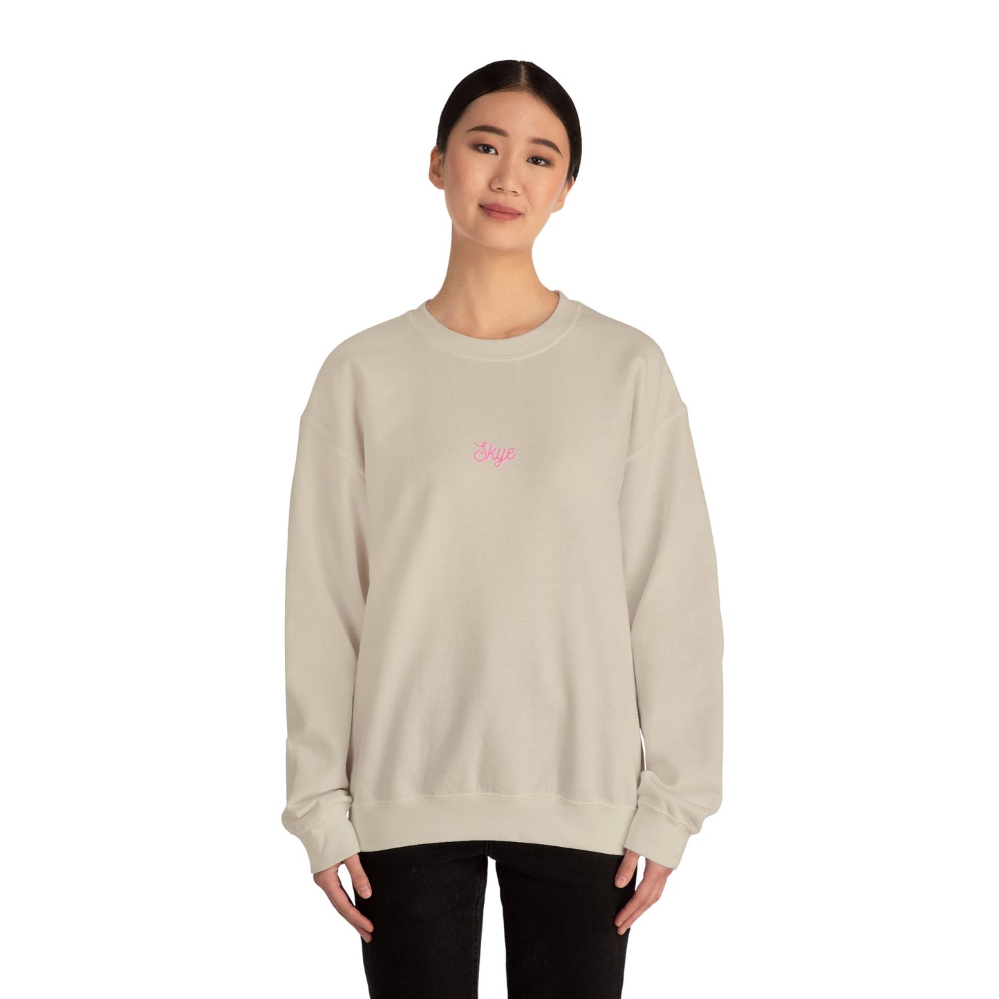 skyebysofia white "everything happens for a reason" crewneck yellow angel number 888