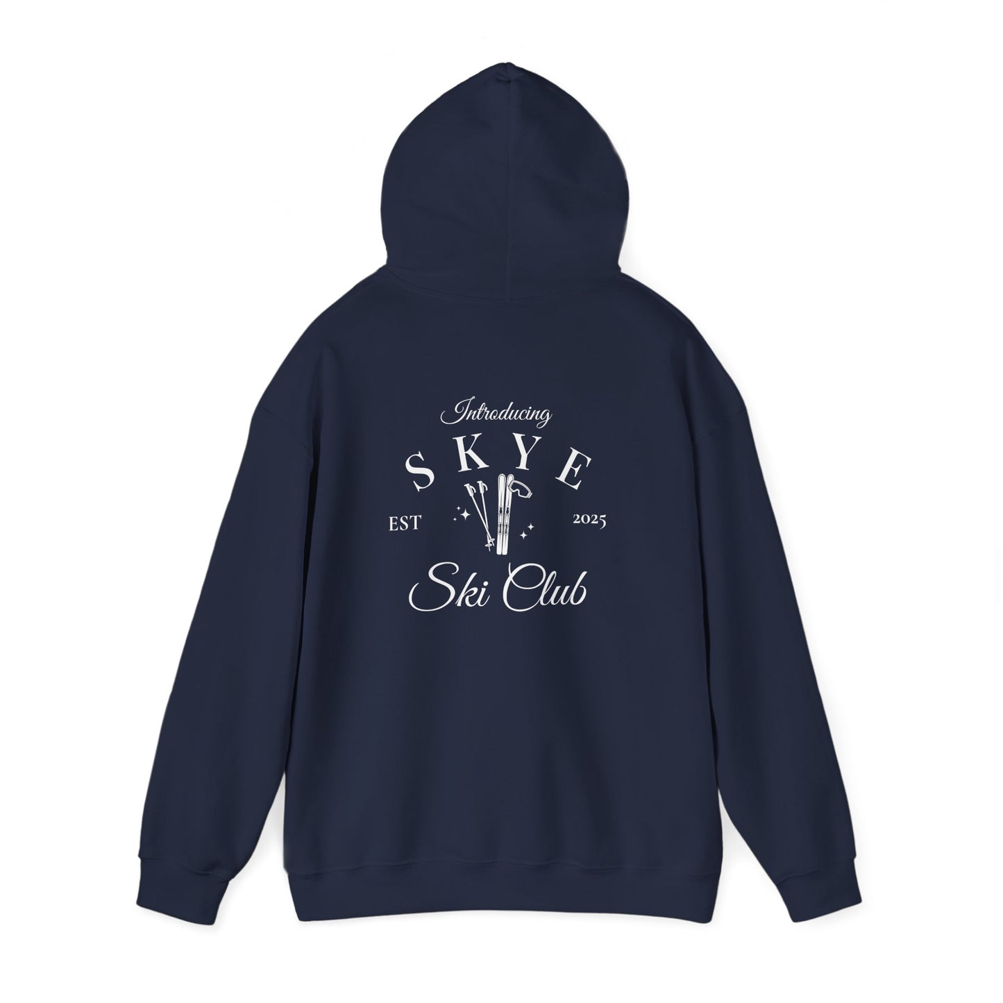 skyebysofia navy skye ski club christmas drop hoodie