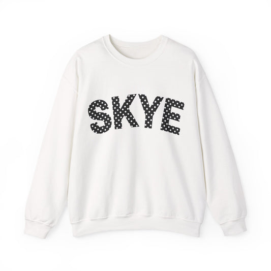 skyebysofia polkadot grey crewneck