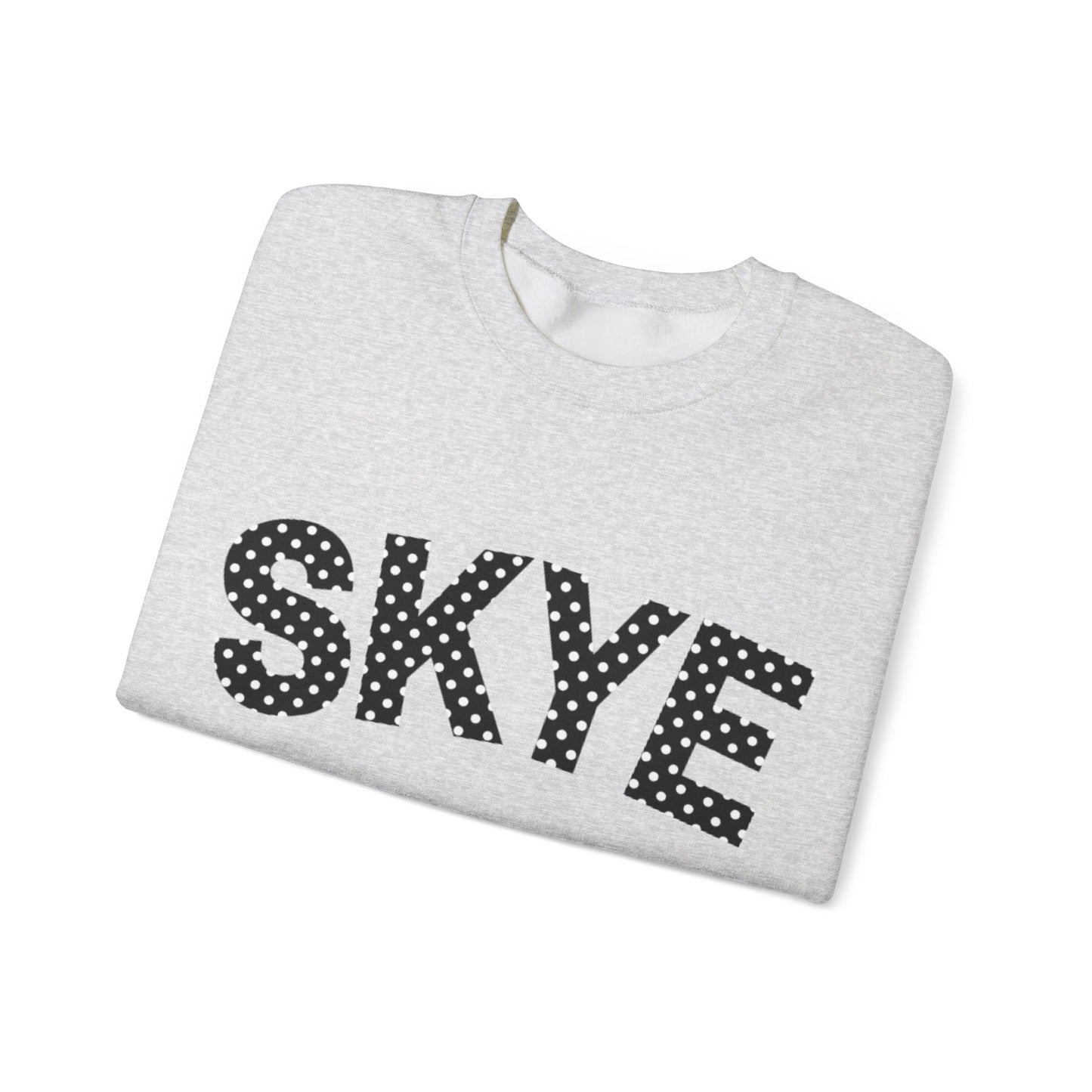 skyebysofia polkadot grey crewneck