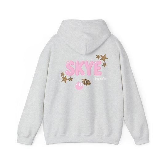 skye cheetah print pink hoodie grey