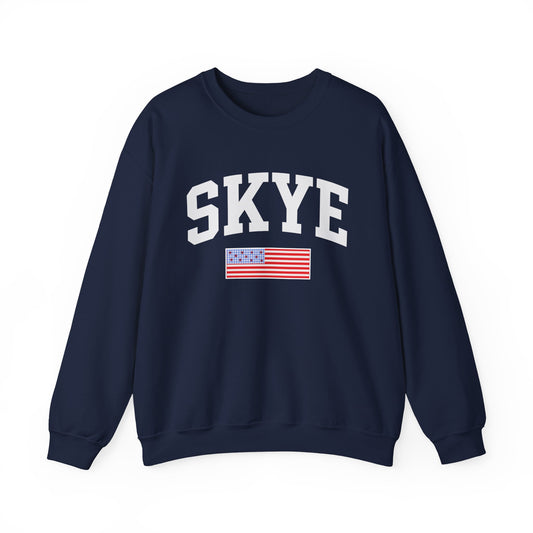 skye 4th of july crewneck w flag