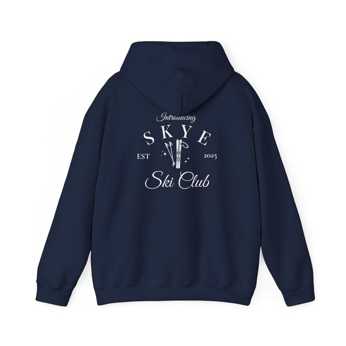 skyebysofia navy skye ski club christmas drop hoodie