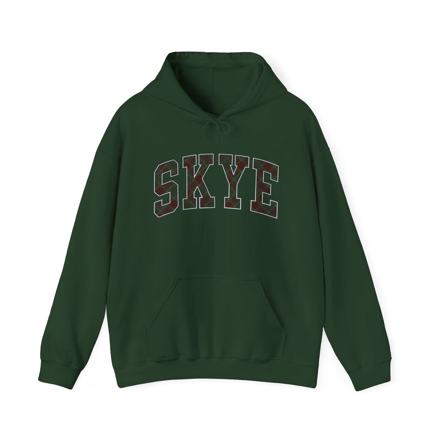 skyebysofia red and green plaid letters hoodie