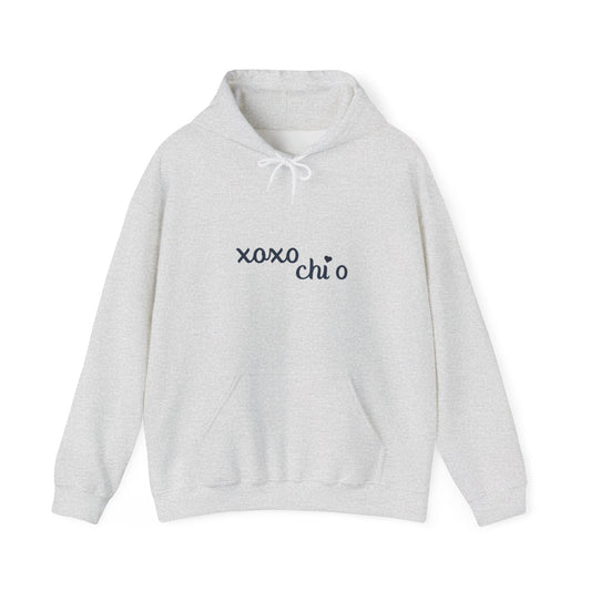 chi o grey and navy hoodie