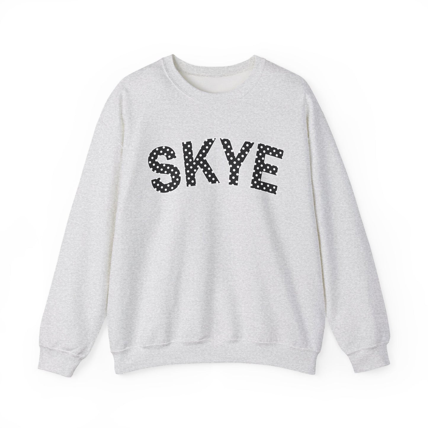 skye grey polka dot crewneck