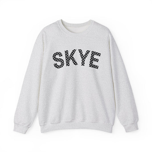 skye grey polka dot crewneck