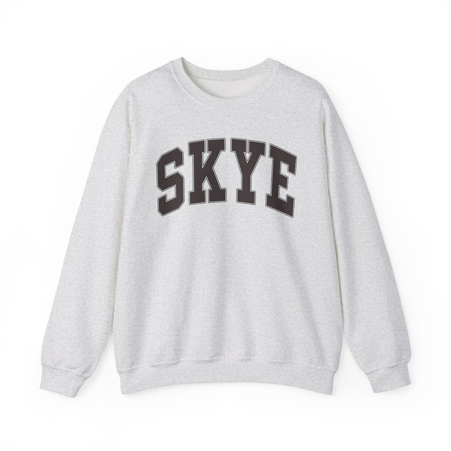 skyebysofia christmas drop white and brown crewneck
