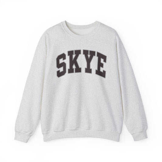 skyebysofia christmas drop white and brown crewneck