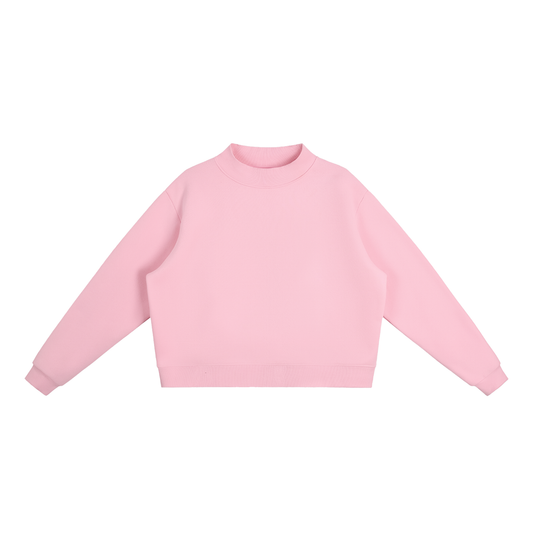 Essential Fleece Mock-Neck Crew Sweatshirt