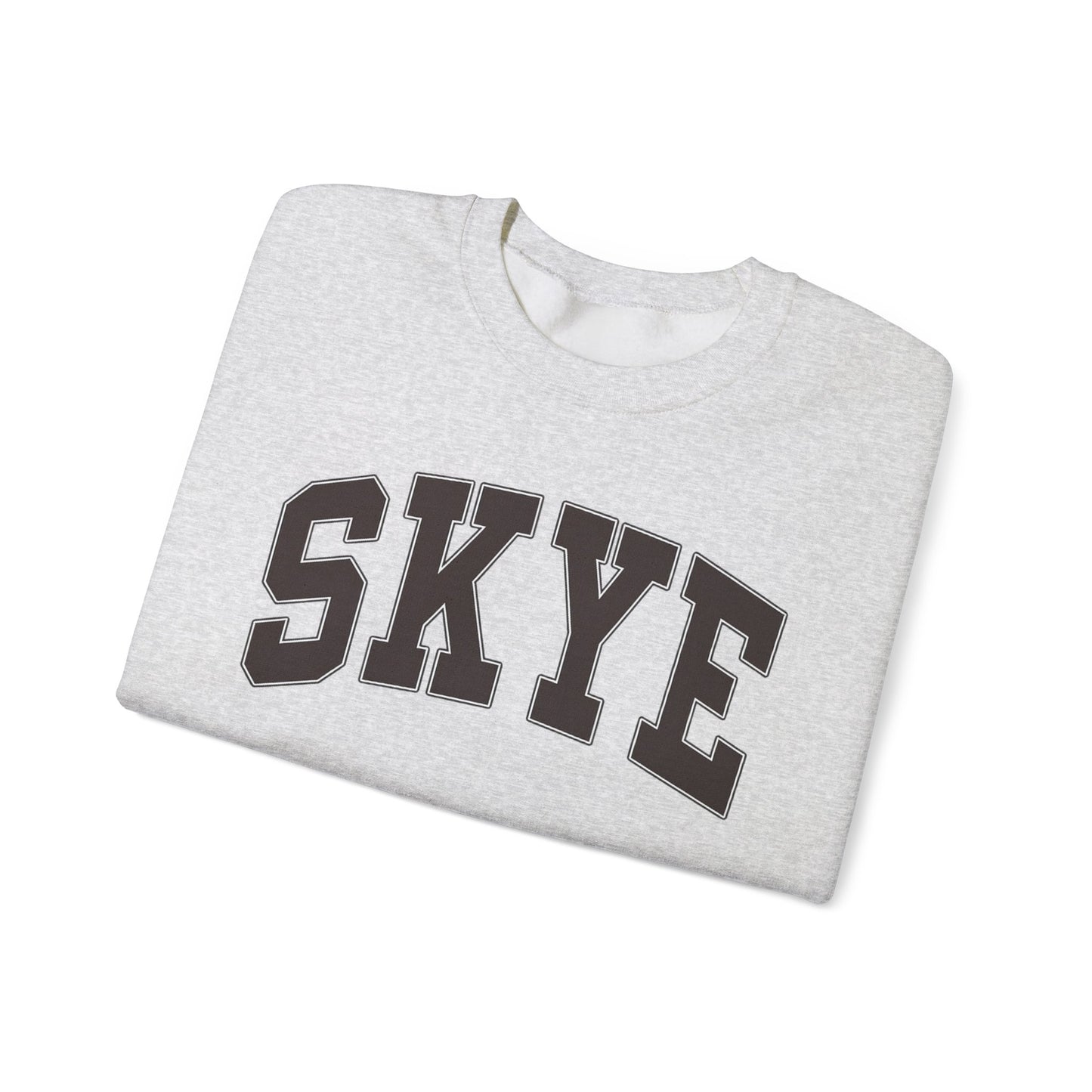 skyebysofia christmas drop white and brown crewneck