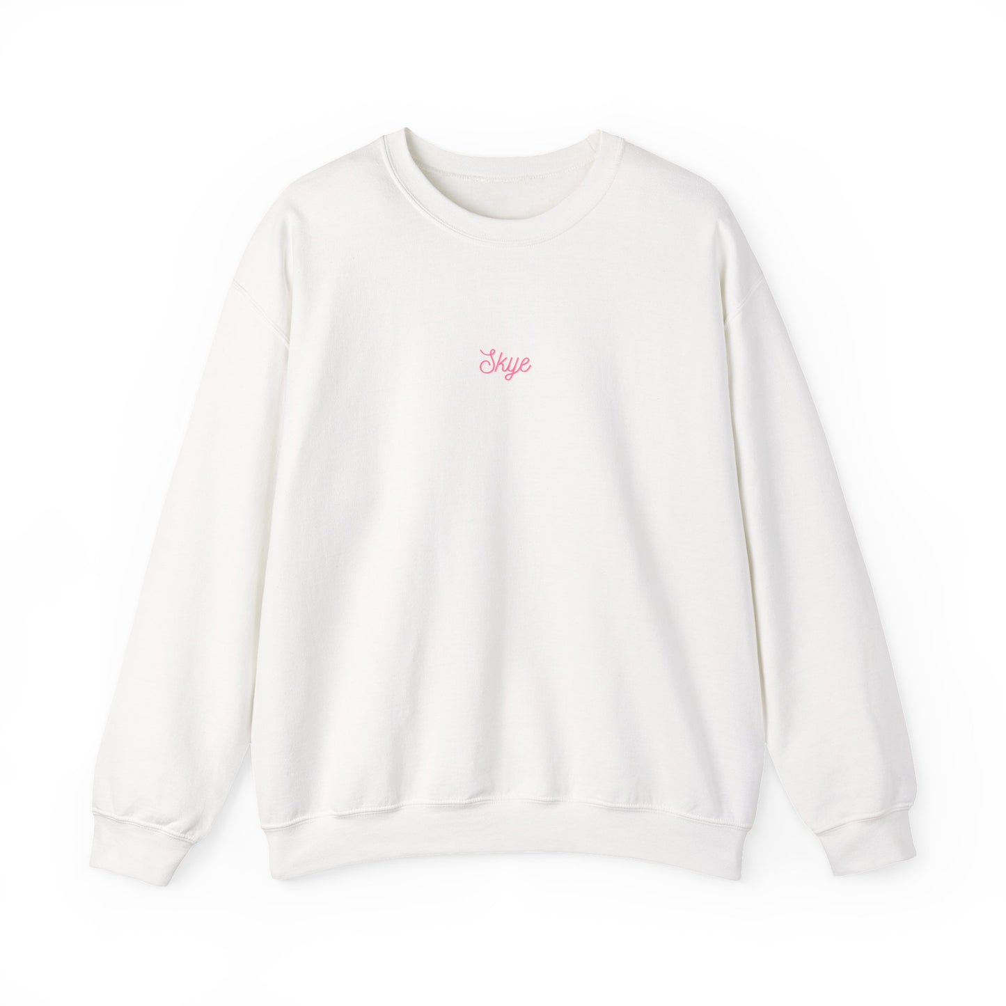 skyebysofia white "everything happens for a reason" crewneck blue 888