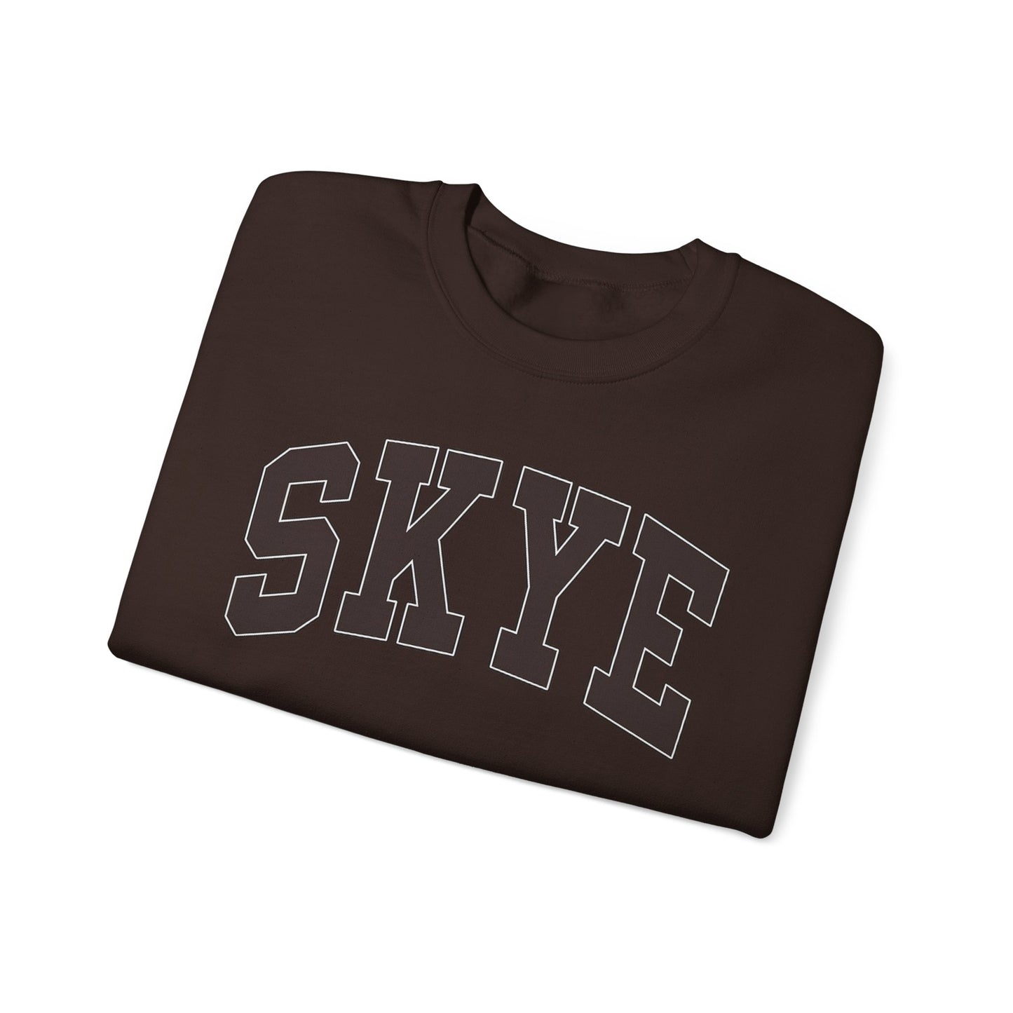 skyebysofia christmas drop white and brown crewneck
