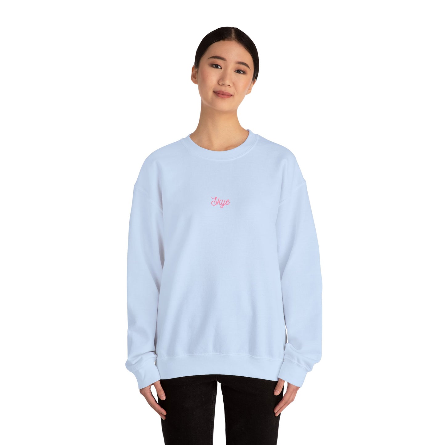 skyebysofia white "everything happens for a reason" crewneck yellow angel number 888