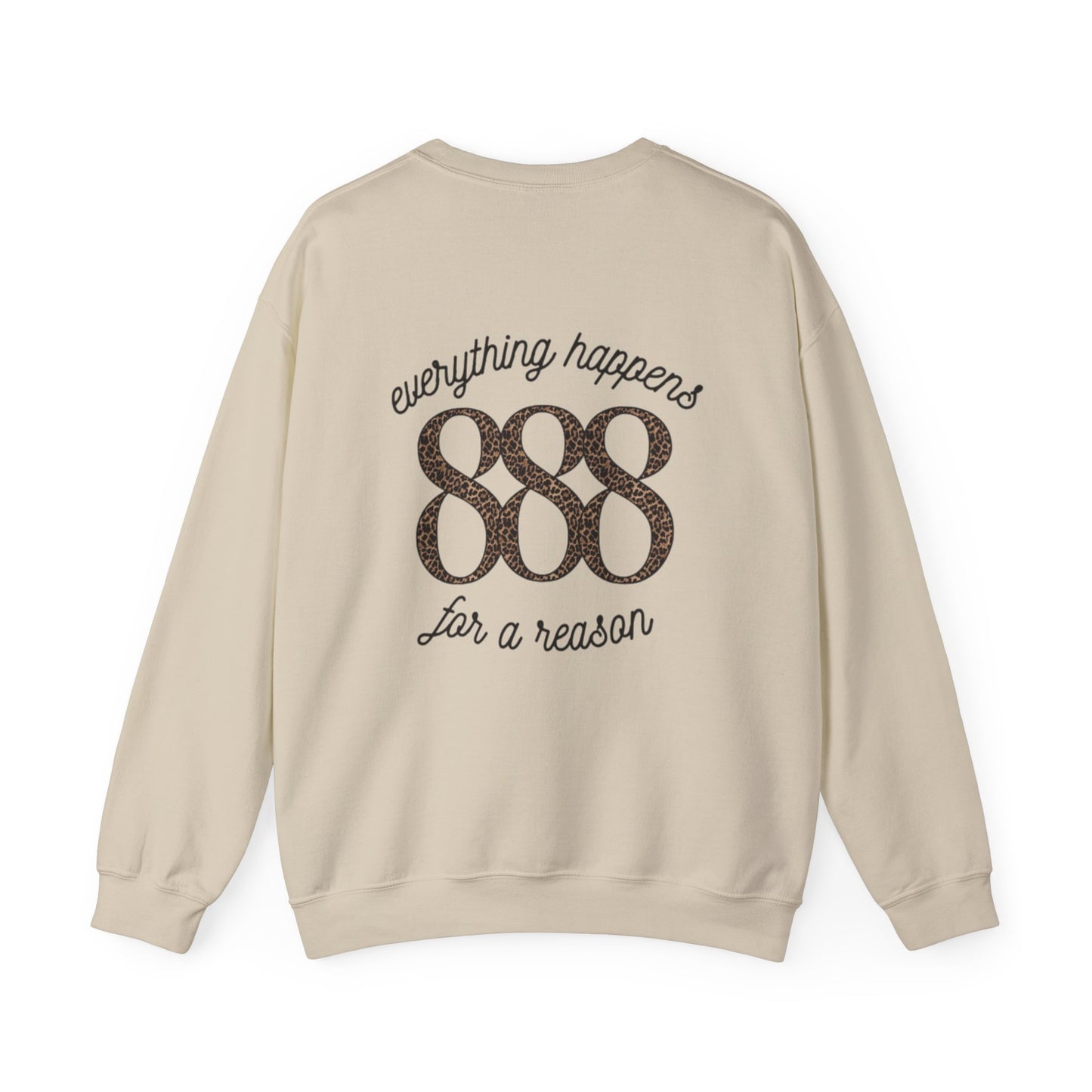 skyebysofia grew "everything happens for a reason" crewneck cheetah 888