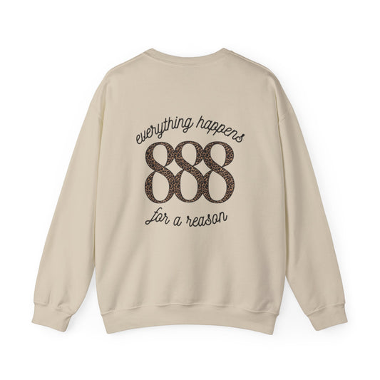 skyebysofia grew "everything happens for a reason" crewneck cheetah 888