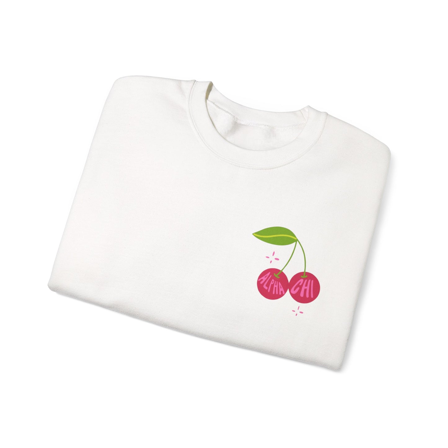 alpha chi omega white crewneck