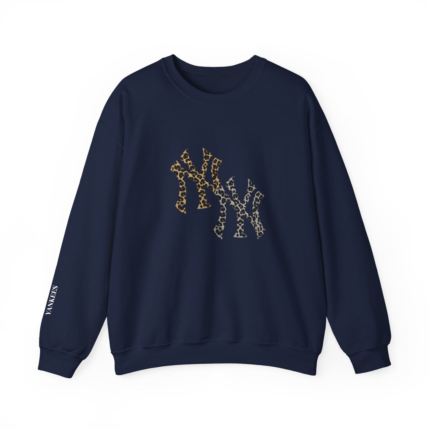 skyebysofia navy yankees crewneck w right arm detail
